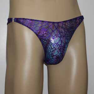 Model #5143 - Stretch Mesh Lizard Skin Detachable T-Back Thong